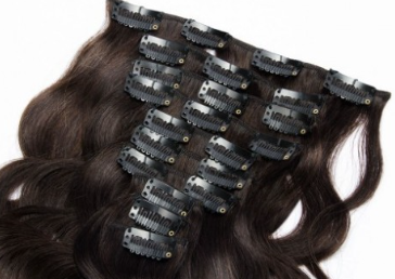 Body Wave 2# Dark Brown Clip In Hair Extensions