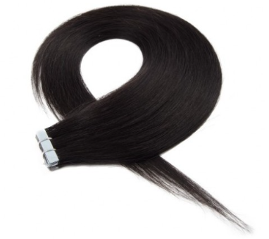 Straight 1B Natural Black Tape In Hair Extensions