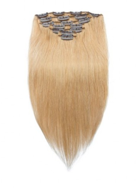 Straight #27 Clip In Strawberry Blonde Hair Extensions
