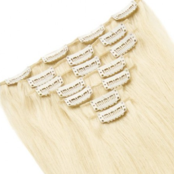Straight # 613 Blonde Clip In Hair Extensions