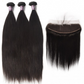 3 Bundles Of Virgin Brazilian Straight Hair With Frontal