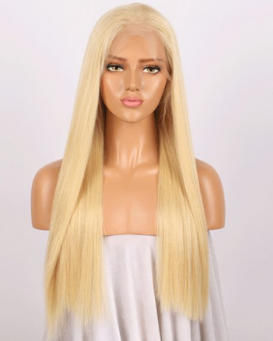 #613 Blonde Straight Lace Front Brazilian Hair Wig