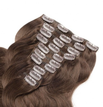 Body Wave 4# Clip In Chocolate Brown Hair Extensions