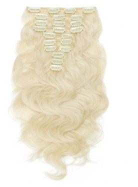 Body Wave #60 Ash Blonde Clip In Hair Extensions