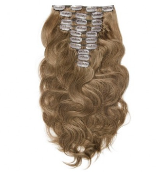 Body Wave #8 Light Brown Clip In Hair Extensions
