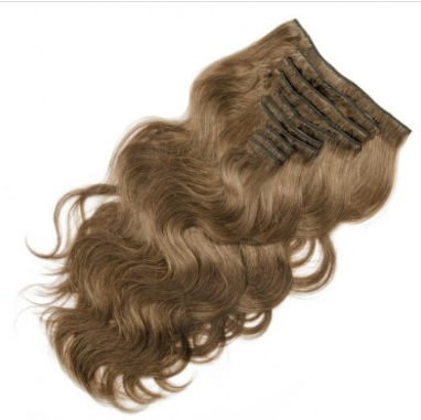 Body Wave #8 Light Brown Clip In Hair Extensions