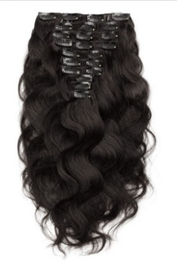 Body Wave 1B Natural Black Clip In Hair Extensions