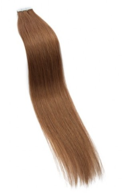 Light Brown #8 Straight Tape In Hair Extensions