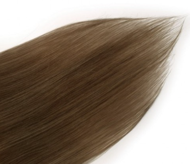 Light Chestnut #8 Straight Clip In Hair Extensions