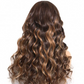 Mix Highlight Color 1B #4 #27 Lace Front Wig