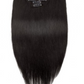 Natural Black 1B Straight Clip In Hair Extensions