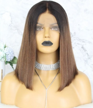 Ombre Straight Lace Front Bob Wig