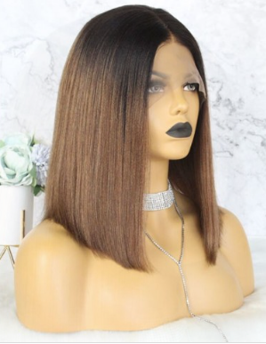 Ombre Straight Lace Front Bob Wig