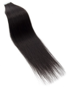 Straight 1B Natural Black Tape In Hair Extensions