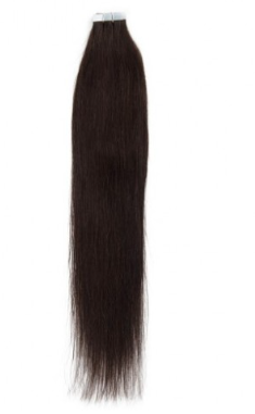 Dark Brown #2 Straight Tape In Human Hair Extensions