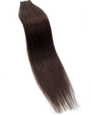 Dark Brown #2 Straight Tape In Human Hair Extensions