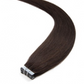 Dark Brown #2 Straight Tape In Human Hair Extensions