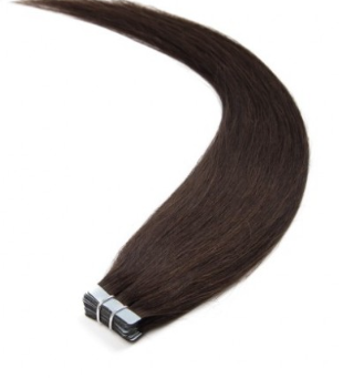 Dark Brown #2 Straight Tape In Human Hair Extensions