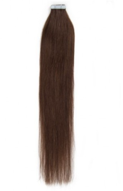 Straight #4 Chocolate Brown Tape In Hair Extensions