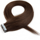 Straight #4 Chocolate Brown Tape In Hair Extensions