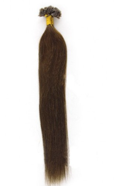 Straight Medium Brown U Tip Hair Extensions