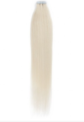 Straight #60 Ash Blonde Tape Invisible Hair Extensions