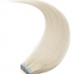 Straight #60 Ash Blonde Tape Invisible Hair Extensions