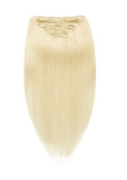 Straight #60 Ash Blonde Remy Clip In Hair Extensions