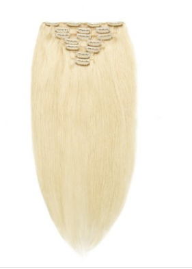 Straight # 613 Blonde Clip In Hair Extensions