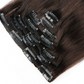 Straight Clip In Dark Brown Hair Extensions