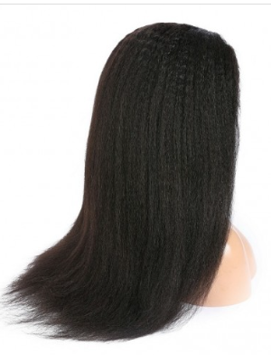 Virgin Brazilian Hair Kinky Straight Lace Front Wigs
