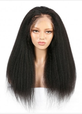 Virgin Brazilian Hair Kinky Straight Lace Front Wigs