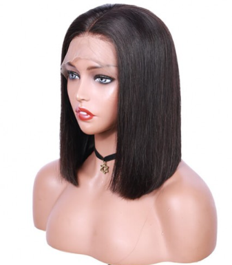 Virgin Brazilian Hair Straight Lace Front Bob Wigs